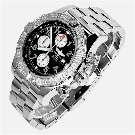 breitling super avenger replica diamond bezel|breitling diamond watch bezel.